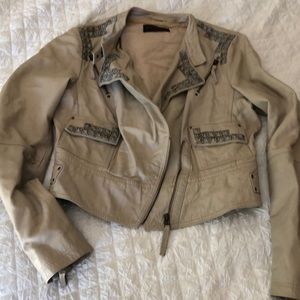 Miss selfridge leather moto jacket